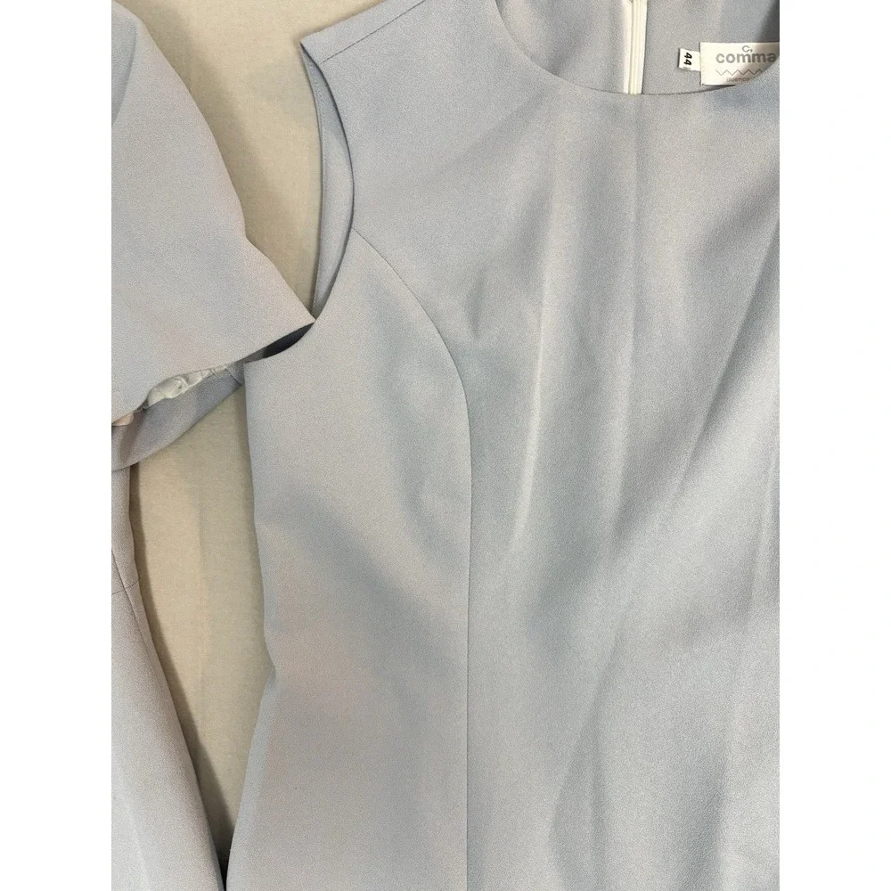 C Comma Vintage Gray Blue Dress Suit 42/44‎ Made Buenos Aires Classy Rare